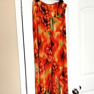 Colorful wide leg pants